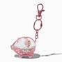 Pink Pig Water-Filled Glitter Keychain,