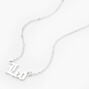 Silver-tone Gothic Zodiac Pendant Necklace - Leo,
