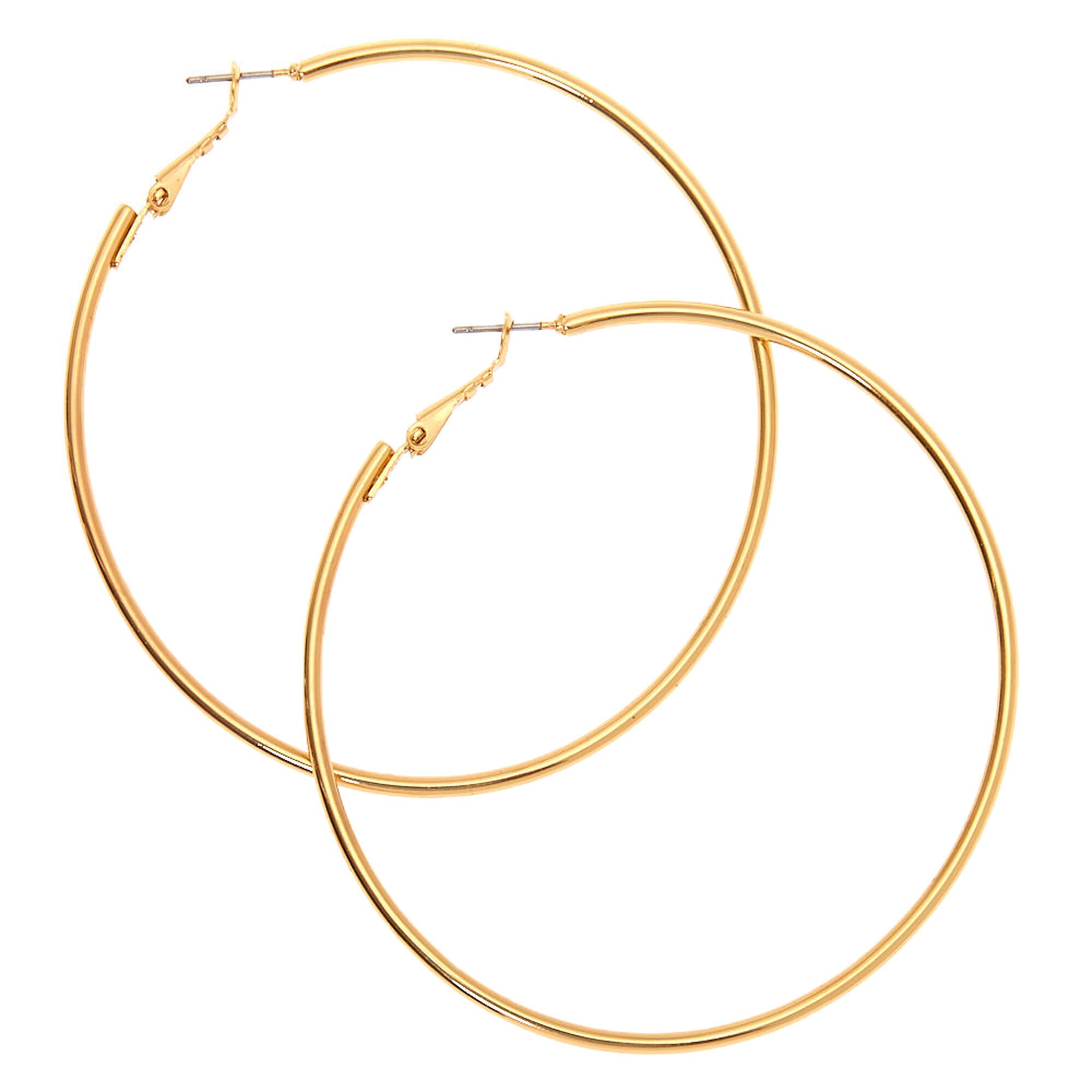 Gold-tone 70mm Hoop Earrings,