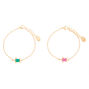 Gold-tone Mood Turtle Chain Friendship Bracelets - 2 Pack,