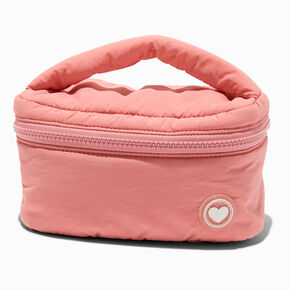 Pinky Heart Puffy Makeup Bag,