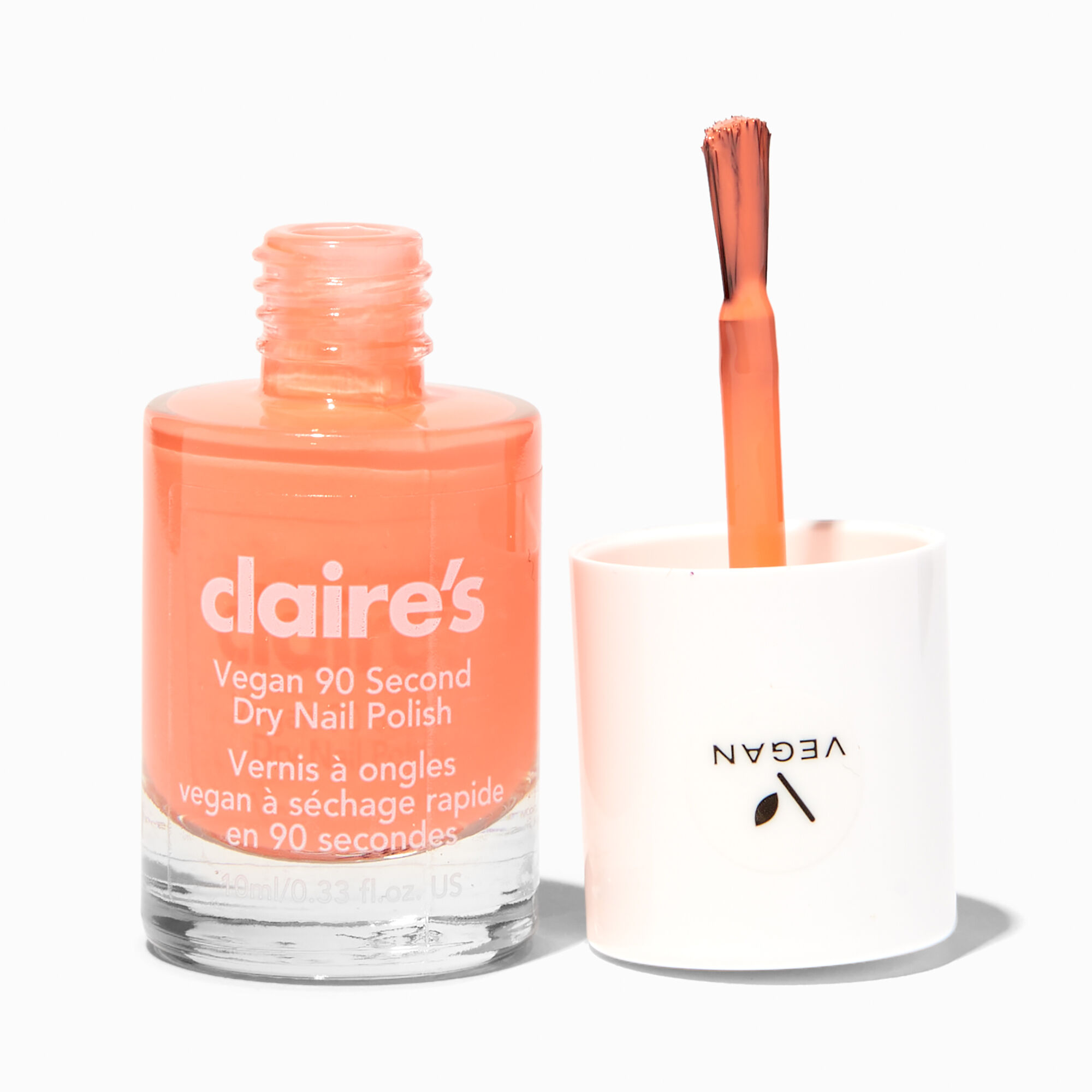 View Claires Vegan 90 Second Dry Nail Polish Squeeze Orange information