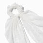 White Eyelet Hair Scrunchie Scarf,