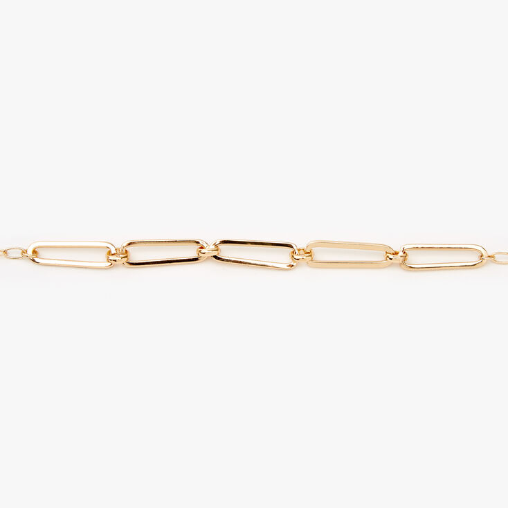 Gold Thin Chain Link Necklace,