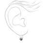 Silver 0.5&#39;&#39; Paw Print Drop Earrings,
