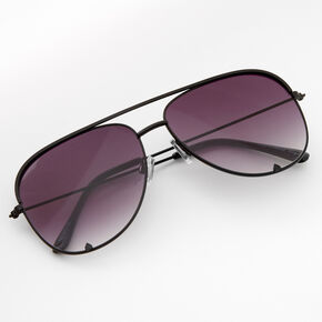 Faded Black Aviator Sunglasses,