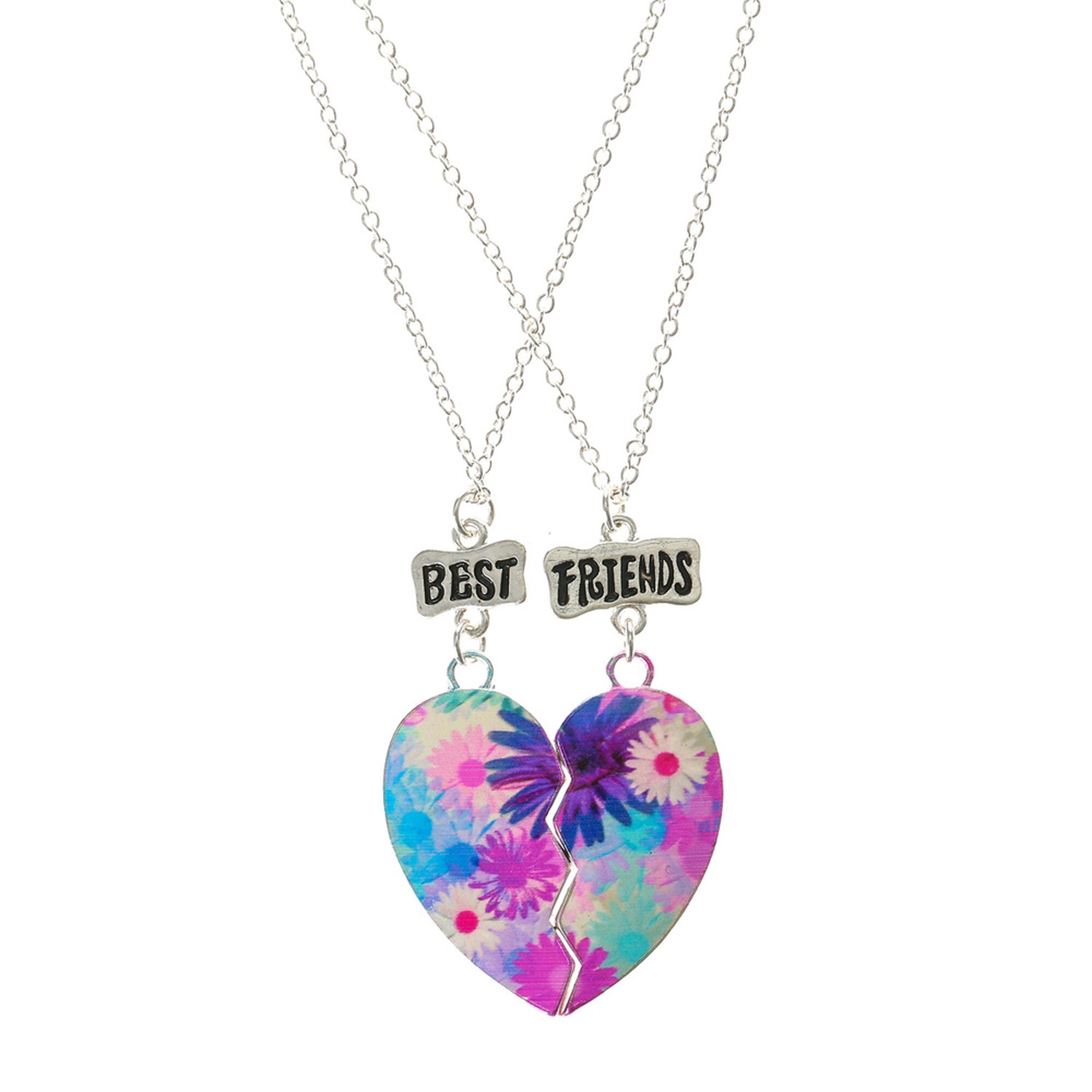 Colliers d'amitié en cœur imprimé à fleurs | Claire's FR