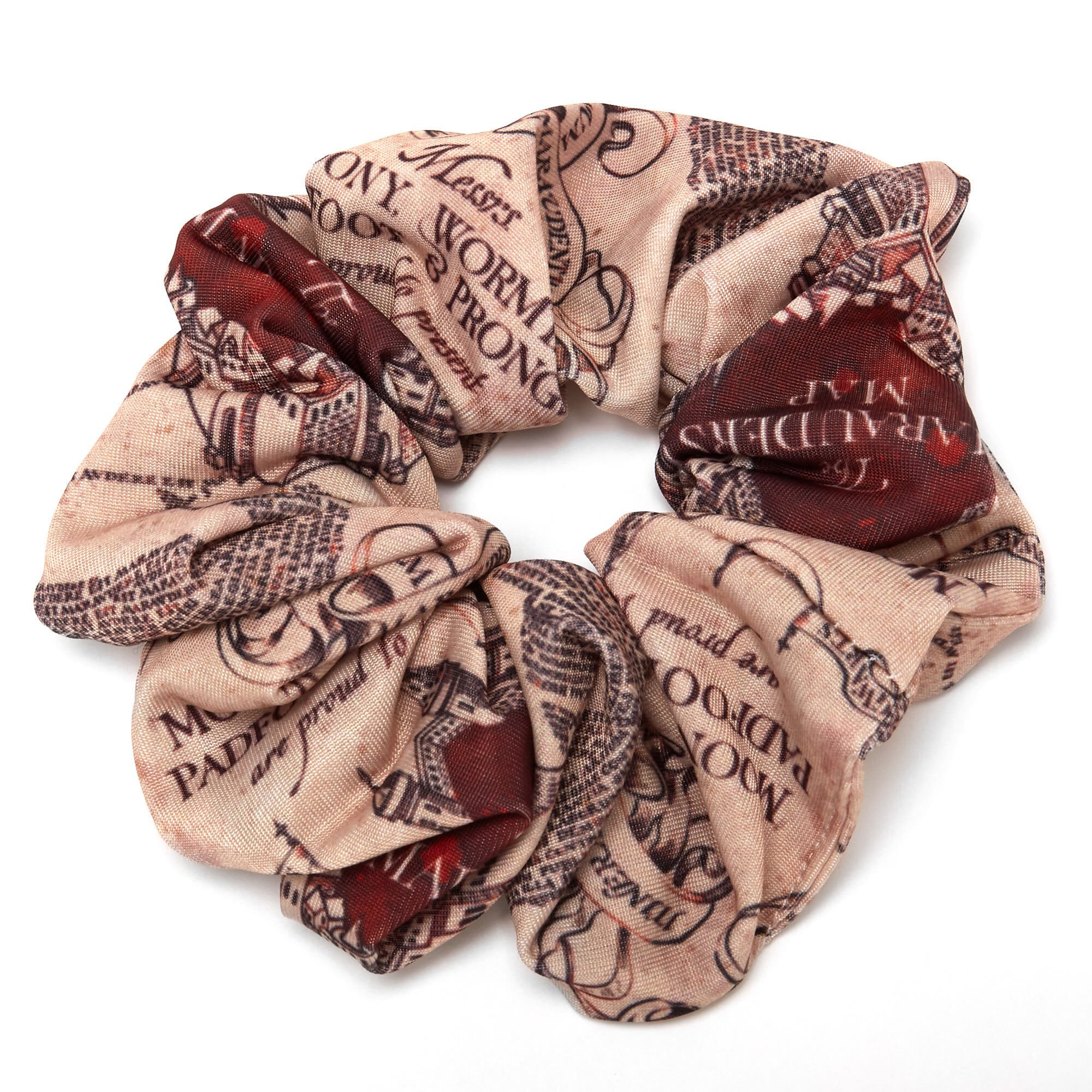 Harry Potter™ The Marauder’s Map Velvet Scrunchie – Beige,