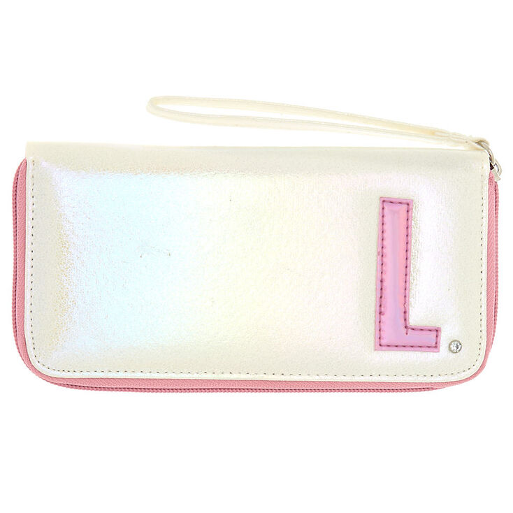 Pearlescent Initial Wristlet L Claire S Us Aesthetic pink color palette created by paincreatesfame that consists #fde4f2,#f9cee7,#f4b8da,#eea1cd,#e68bbe colors. pearlescent initial wristlet l