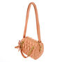 Quilted Hearts Satchel Crossbody Bag - Rose Gold,