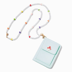 Mushroom Emblem Wallet With Beaded Lanyard,