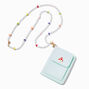 Mushroom Emblem Wallet With Beaded Lanyard,