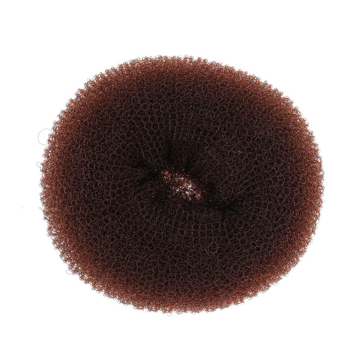 Claire's Grand donut pour cheveux mi-longs à longs marron