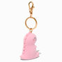Porte-cl&eacute; en peluche dinosaure rose,