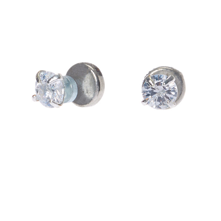 Claire's Clous d'oreille aimantés martini en zircon cubique d'imitation 4 mm