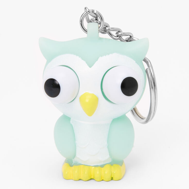 Claire's Porte-clés hibou aux yeux exorbités - Vert menthe