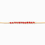 Red Bead Adjustable Cord Wish Bracelet,