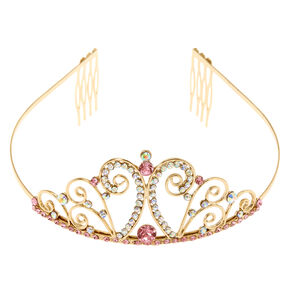 Diad&egrave;me couleur dor&eacute; et rose pour enfants,