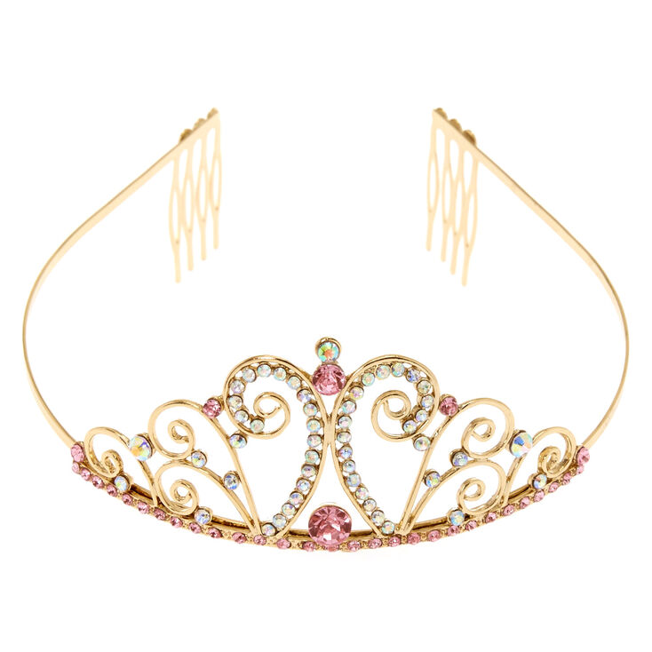 Claire&#39;s Club Crystal Tiara - Gold,