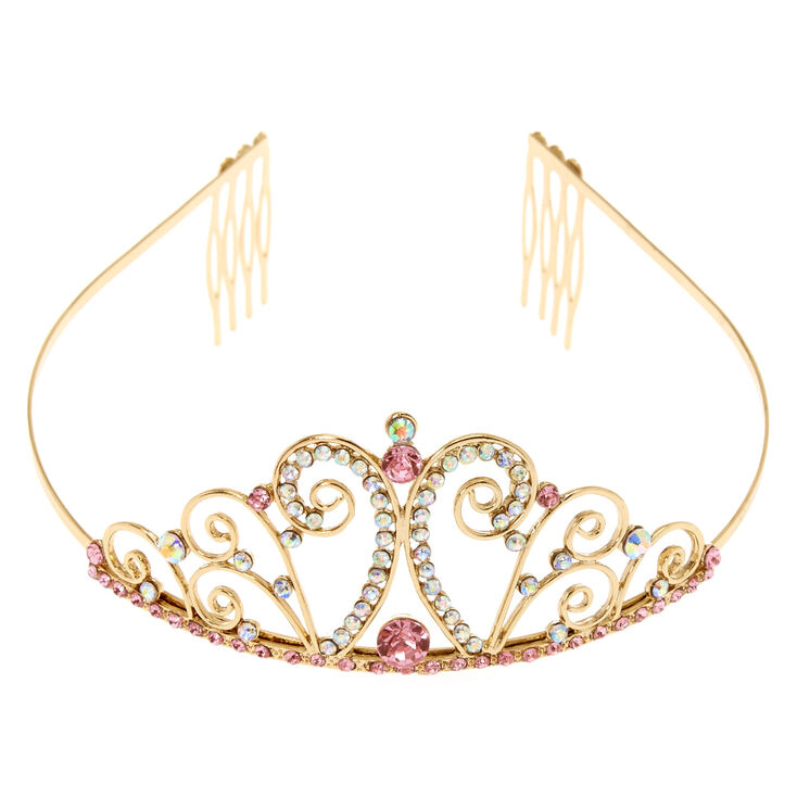 Claire&#39;s Club Gold-tone Crystal Tiara,