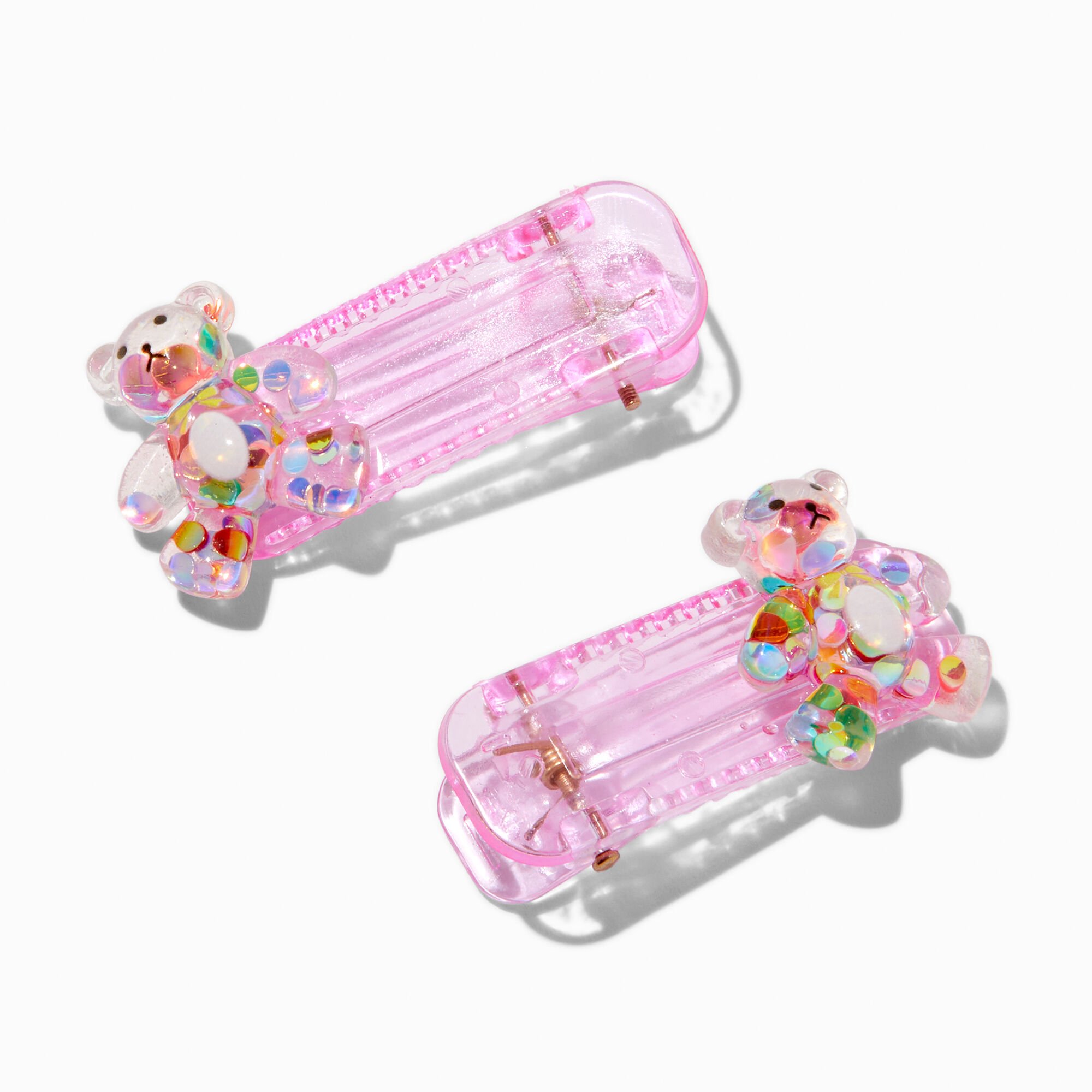 Claire's Club Pink Bears Hair Clips - 2 Pack,