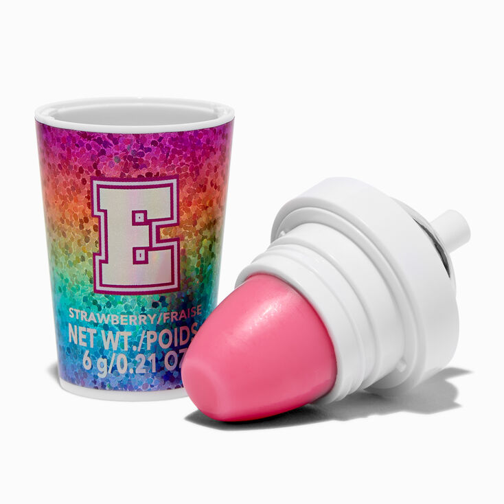 Initial Shaker Cup Flavored Lip Balm - E,