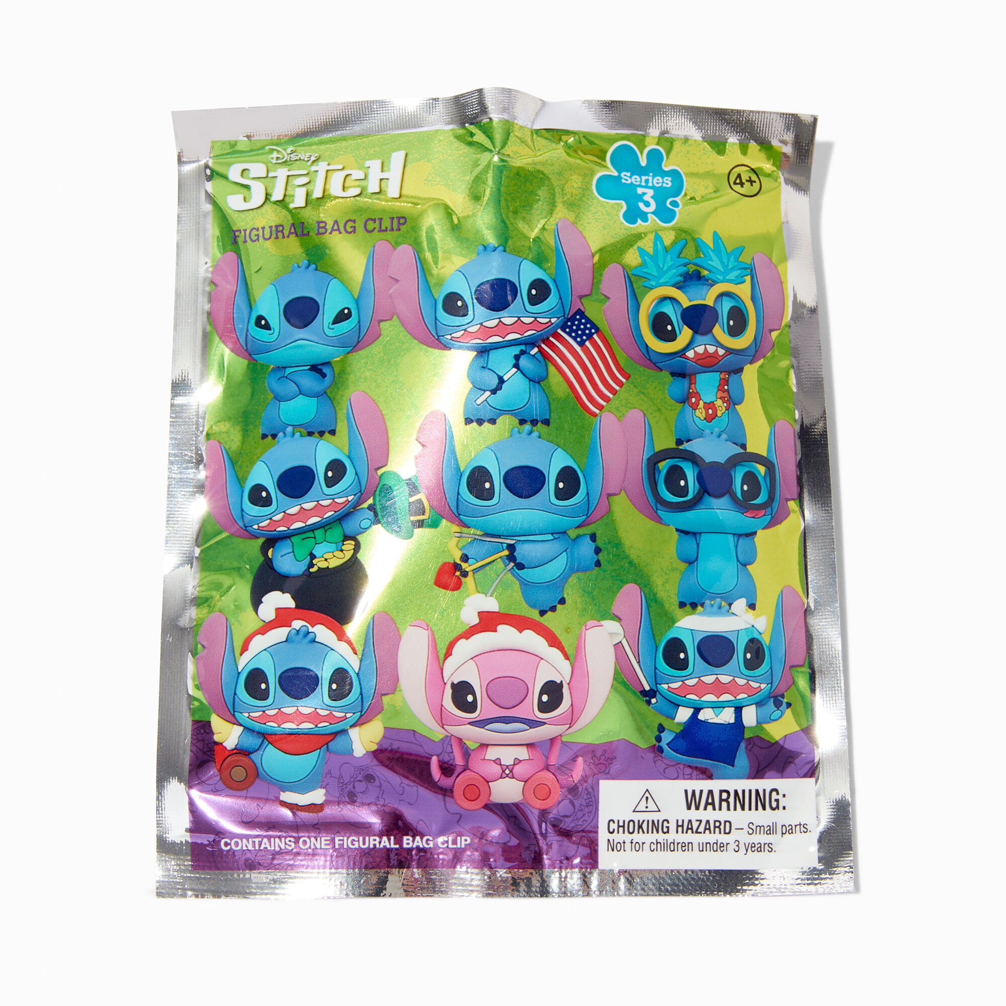 Pochette surprise avec figurine clip pour sac Disney Stitch série 3 - Les modèles peuvent varier,