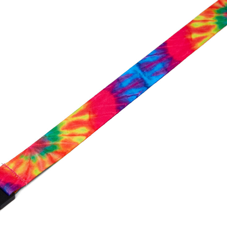 Rainbow Tie Dye Face Mask Lanyard,