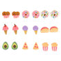 Glitter Snacks Stud Earrings - 9 Pack,