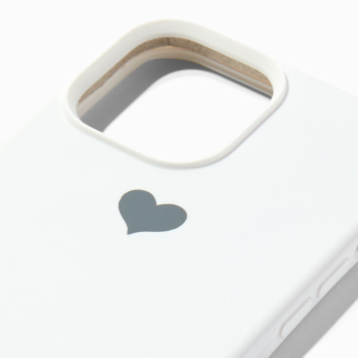 Coque de protection pour portable blanche avec c&oelig;ur - Compatible avec iPhone&reg;&nbsp;12 Pro Max,
