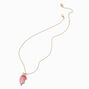 Best Friends Pink Molten Drip Split Heart Necklaces - 2 Pack,