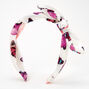 Butterfly Knotted Bow Headband - White,