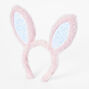 Pink Easter Bunny Headband, Wristbands, &amp; Hair Tie Dress Up Set - 3 Pack,