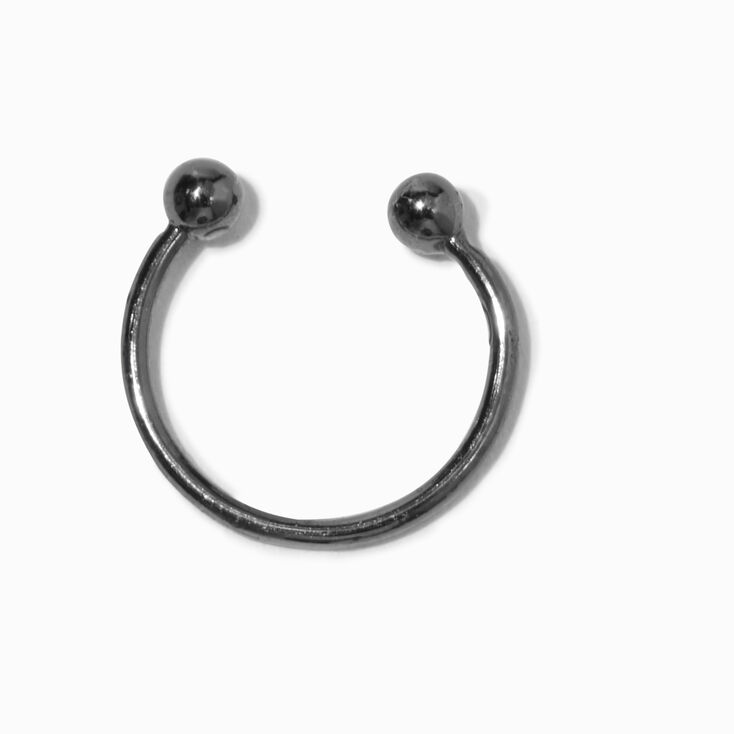 Mixed Metal Swirl Hoop Faux Nose Rings &#40;3 Pack&#41;,