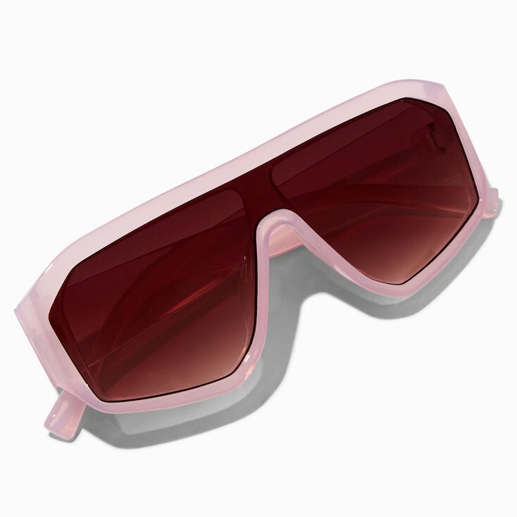 Lunettes de soleil &eacute;cran rose clair,
