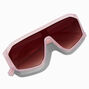 Lunettes de soleil &eacute;cran rose clair,