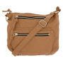 Faux Leather Crossbody Bag - Tan,