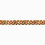 Gold-tone Flat Curb Chain Bracelet,