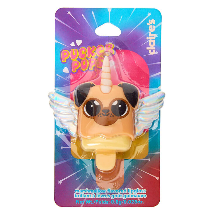 Pucker Pops&reg; Flying Unicorn Pug Lip Gloss - Marshmallow,