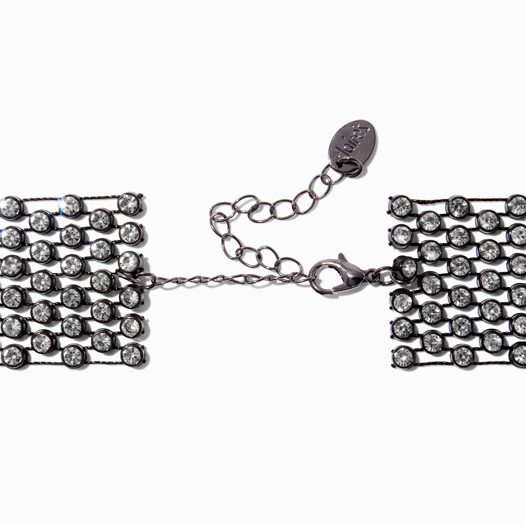 Black Rhinestone Collar Necklace,