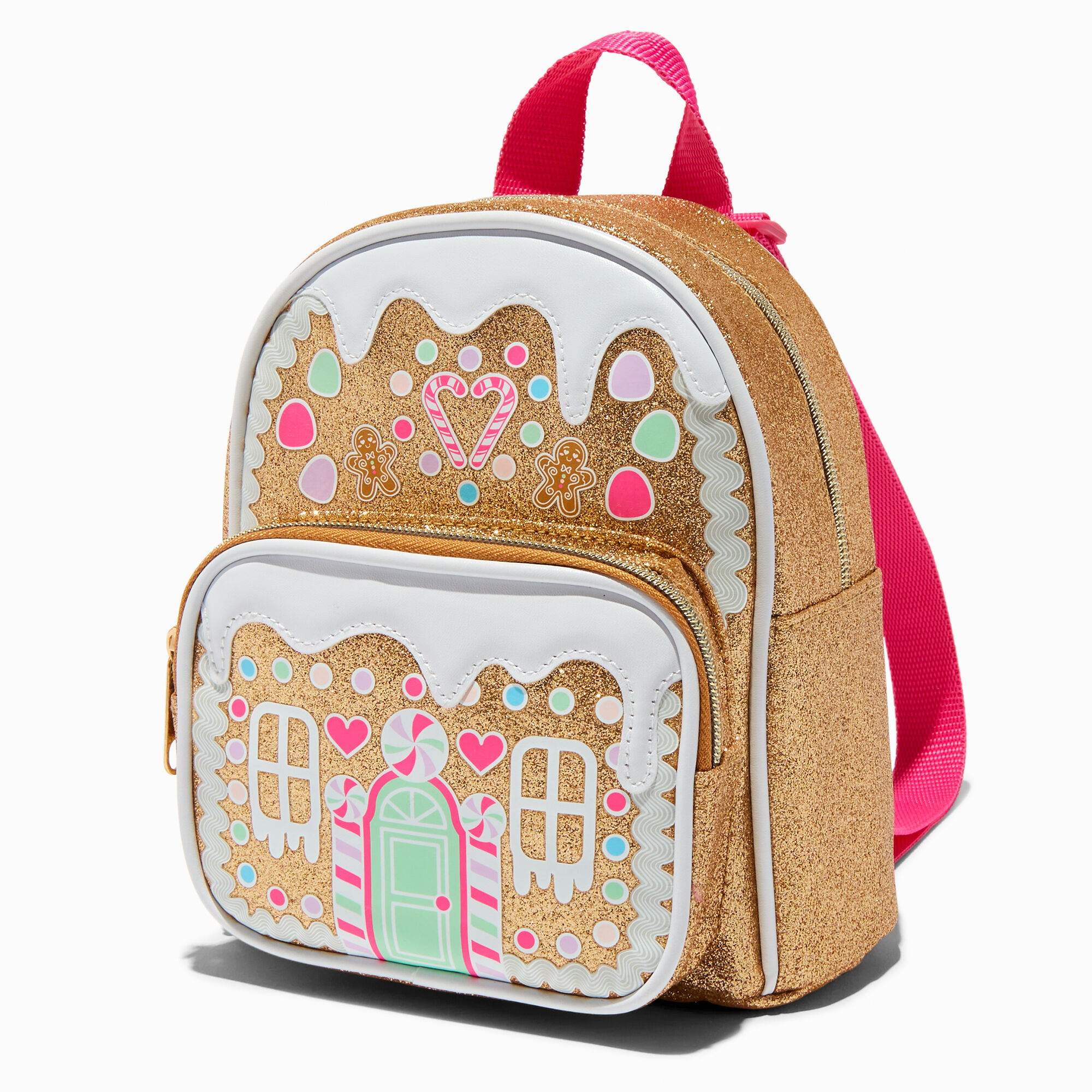 View Claires Christmas Gingerbread House Small Backpack information