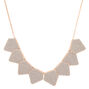 Rose Gold Glitter Statement Necklace - Silver,