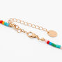Multicolor Beaded Mushroom Choker Necklace,