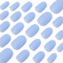 Matte Baby Blue Medium Oval Vegan Faux Nail Set - 24 Pack,