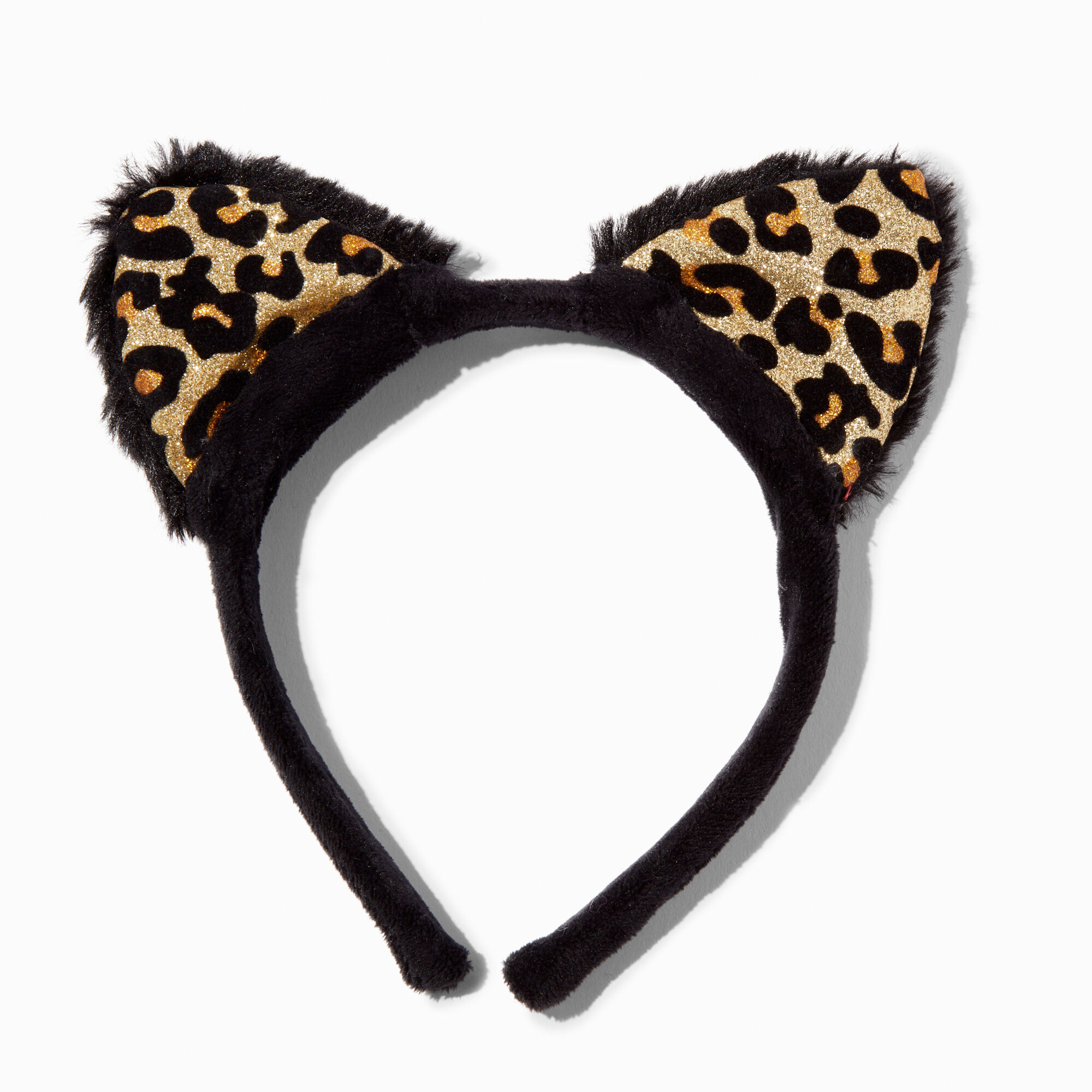 Black Leopard Cat Ears Headband