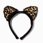 Black Leopard Cat Ears Headband,