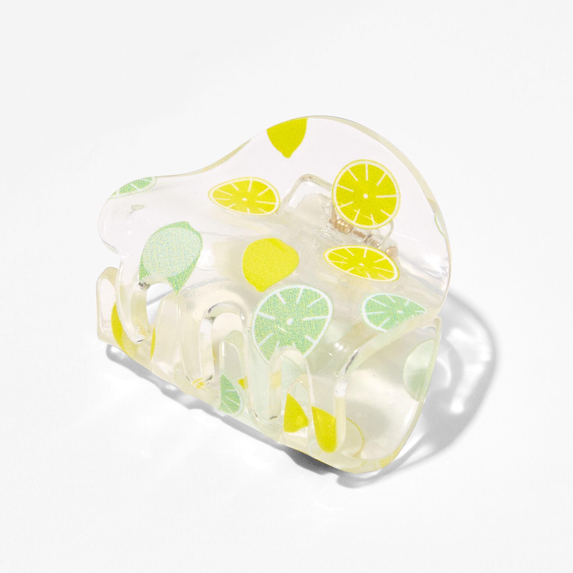 Transparent Lemon & Lime Hair Claw,