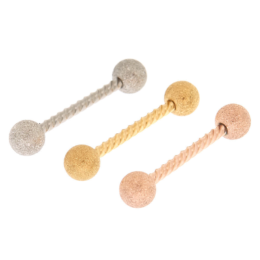 Twisted tongue ring on sale