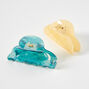 Green &amp; Yellow Marbled Hair Claws - 2 Pack,