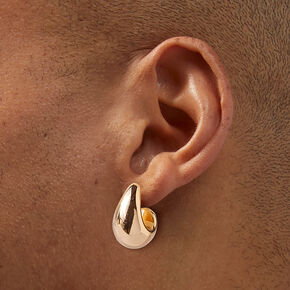 Mixed Metal Bean Hoop Earring Stackables Set - 3 Pack,